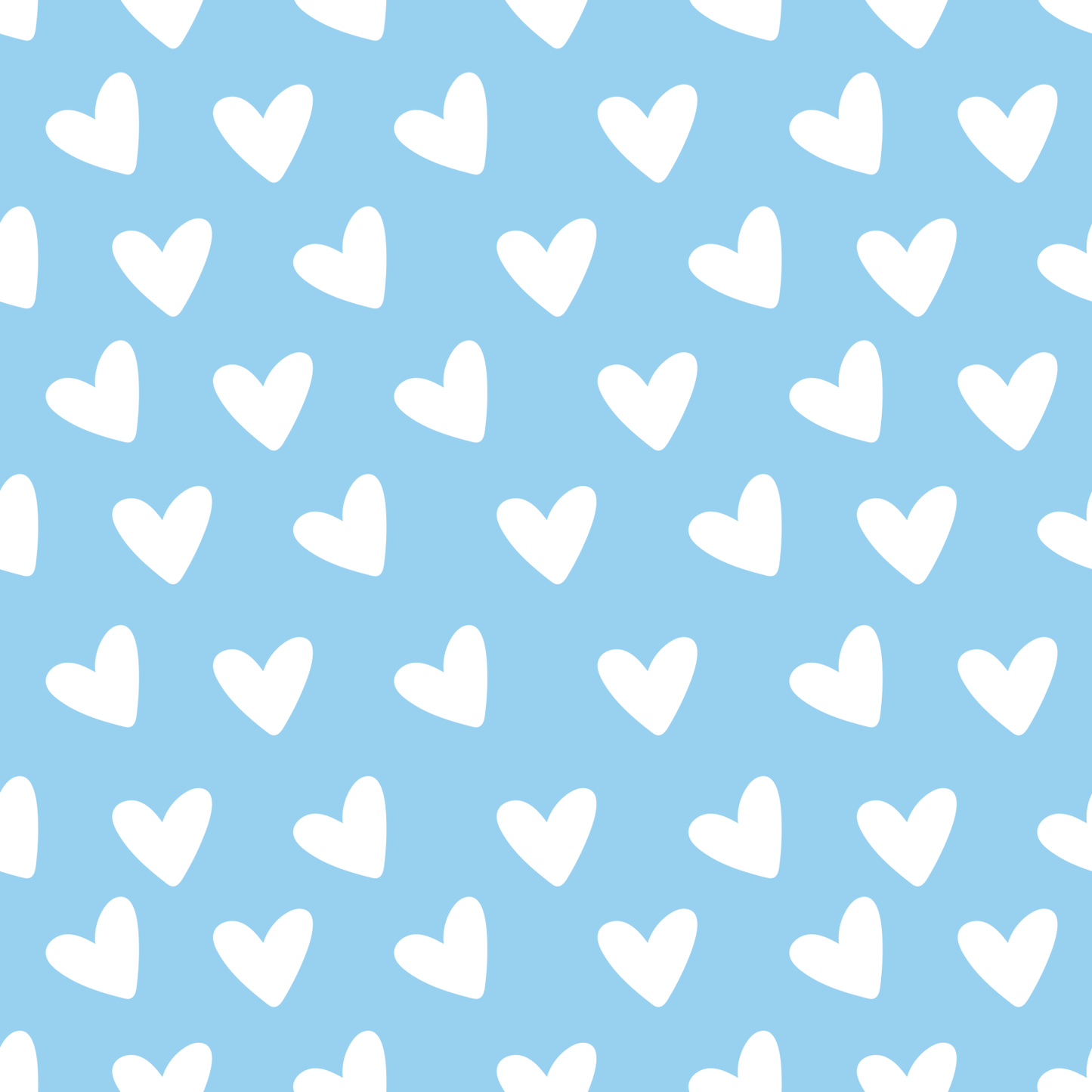 A375 Pastel Blue Hearts - Palmetto Sky Studio