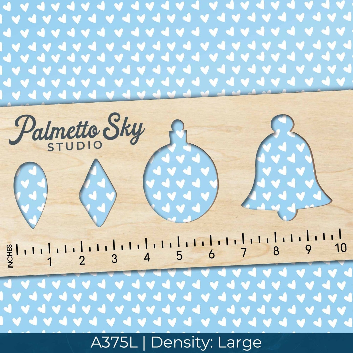 A375 Pastel Blue Hearts - Palmetto Sky Studio