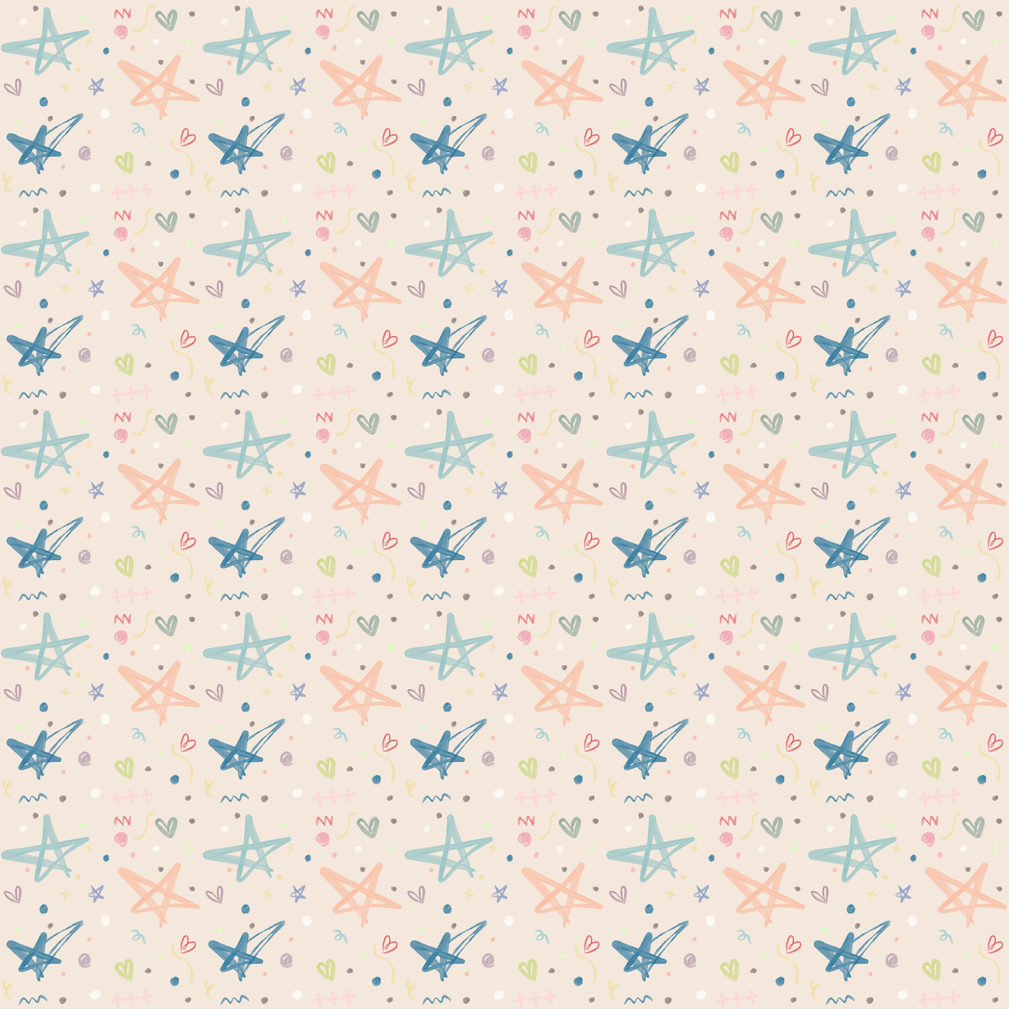 A381 Hand Drawn Stars - Palmetto Sky Studio