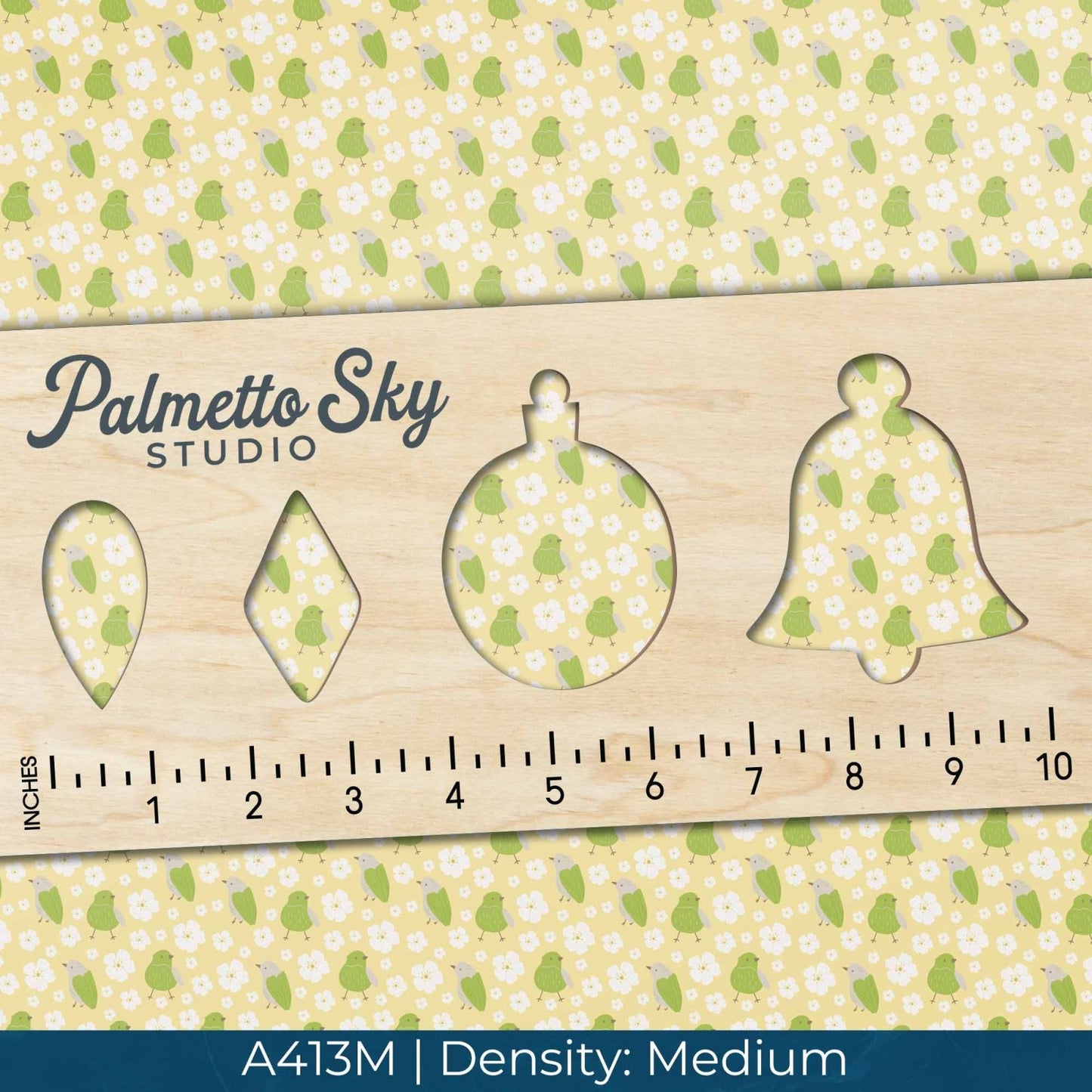 A413 Yellow & Green Spring Birds - Palmetto Sky Studio