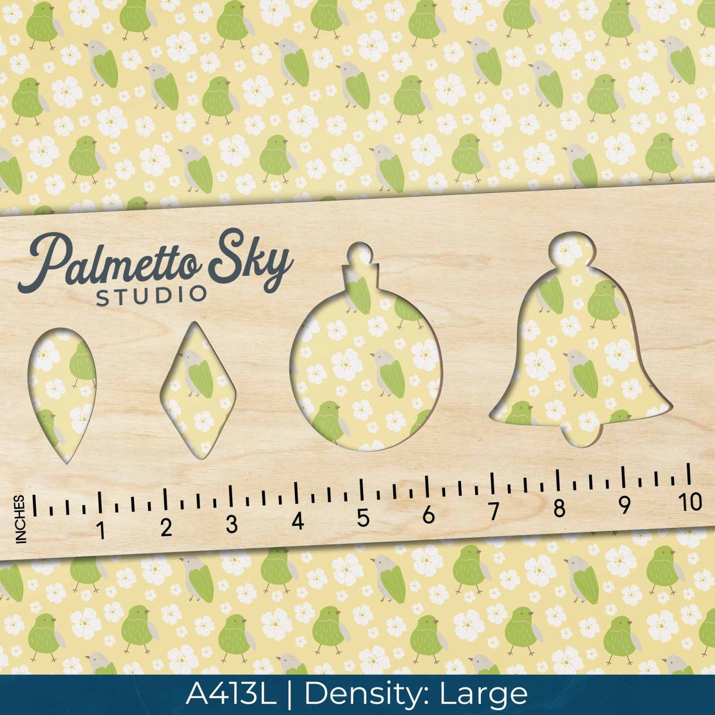A413 Yellow & Green Spring Birds - Palmetto Sky Studio