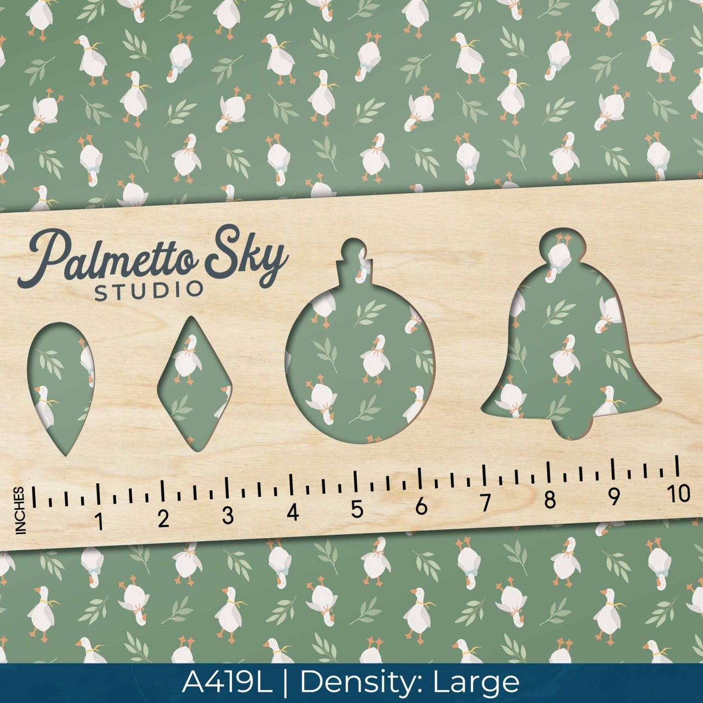 A419 Green Springtime Ducks - Palmetto Sky Studio