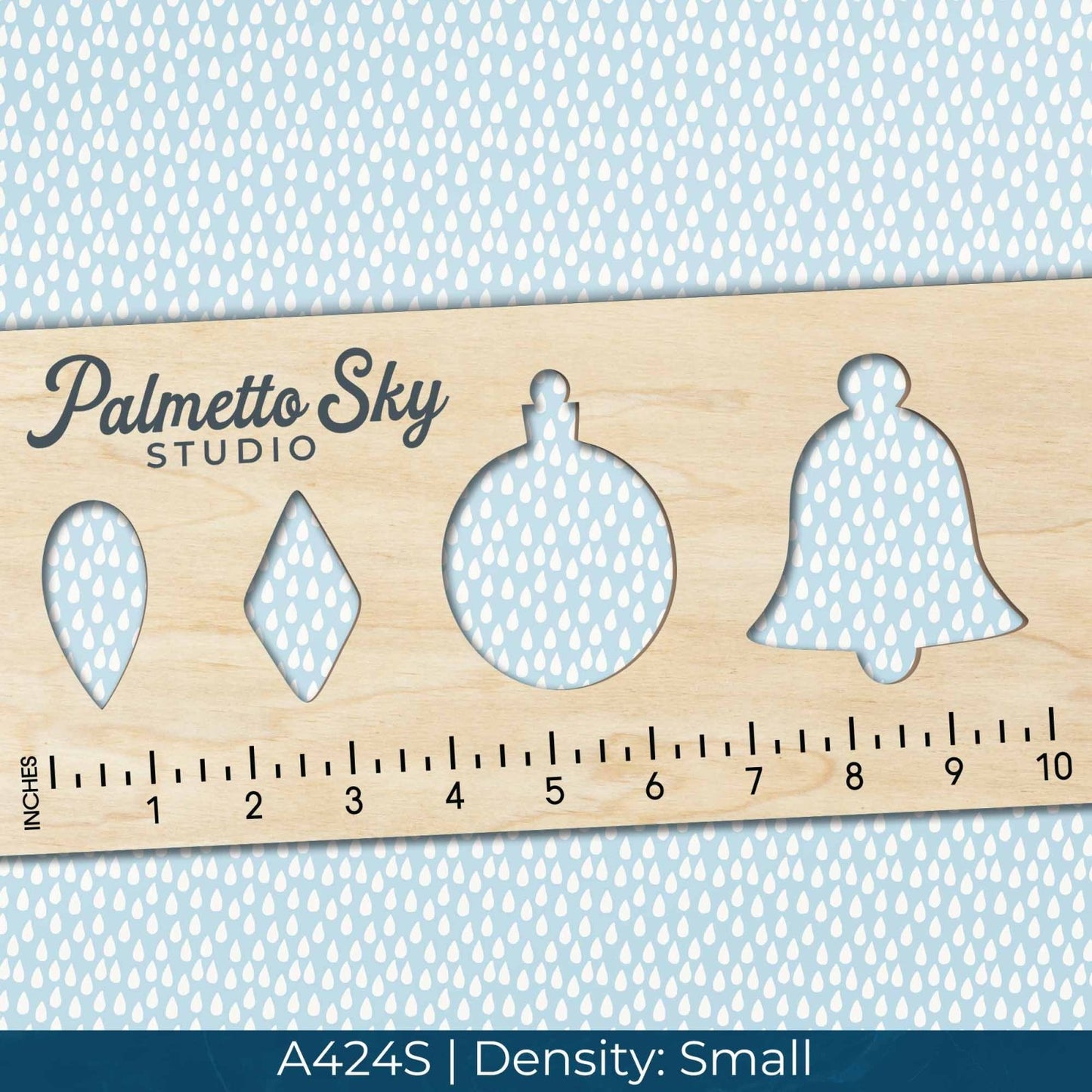 A424 Light Blue Raindrops - Palmetto Sky Studio