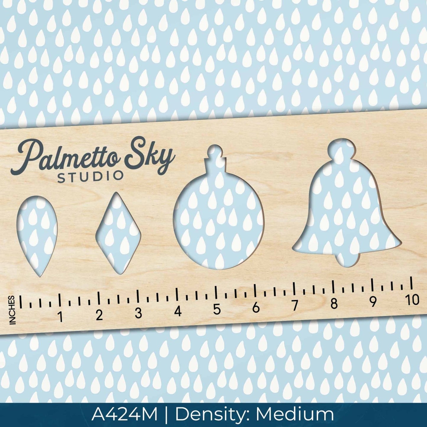 A424 Light Blue Raindrops - Palmetto Sky Studio