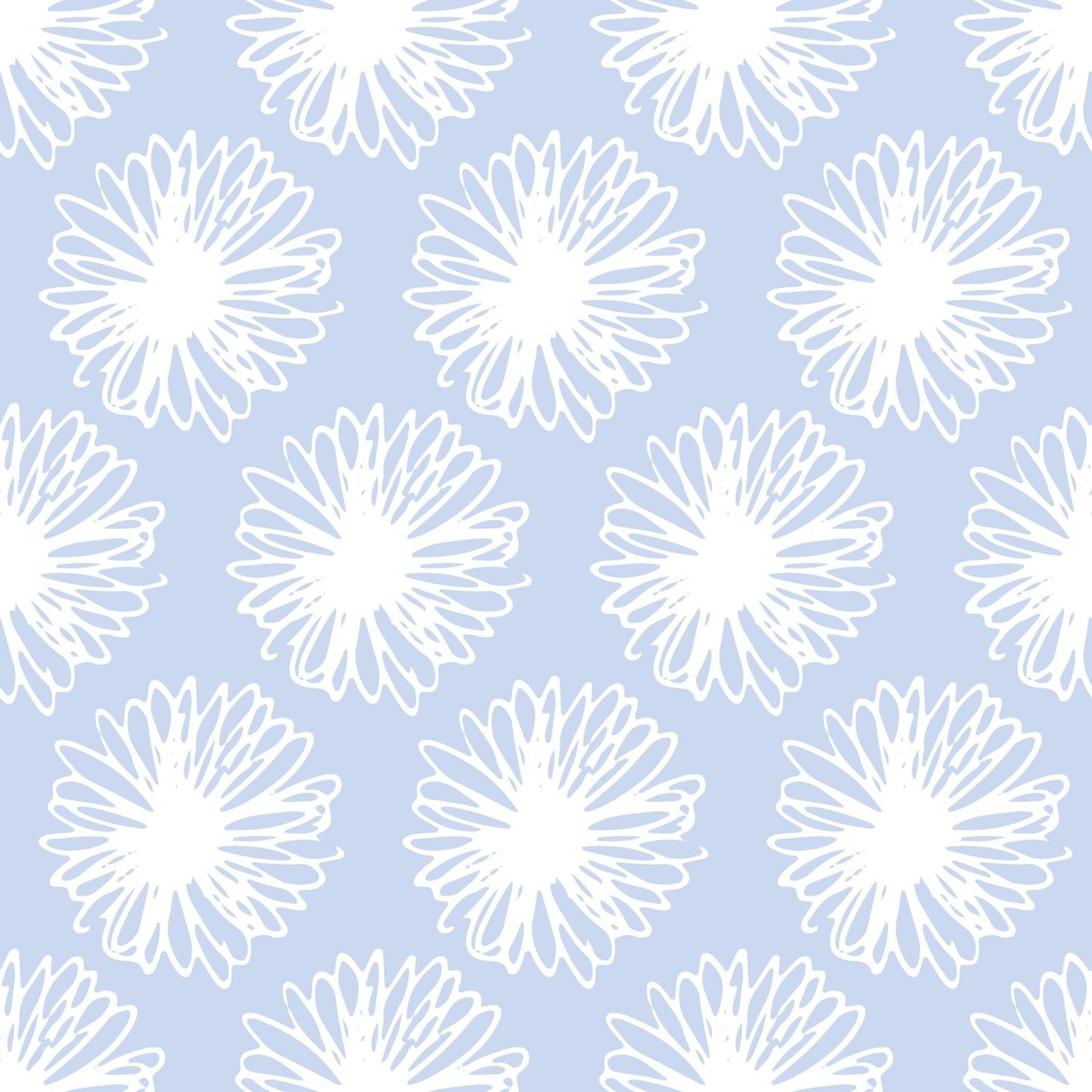 A430 Subtle Light Blue Flowers - Palmetto Sky Studio
