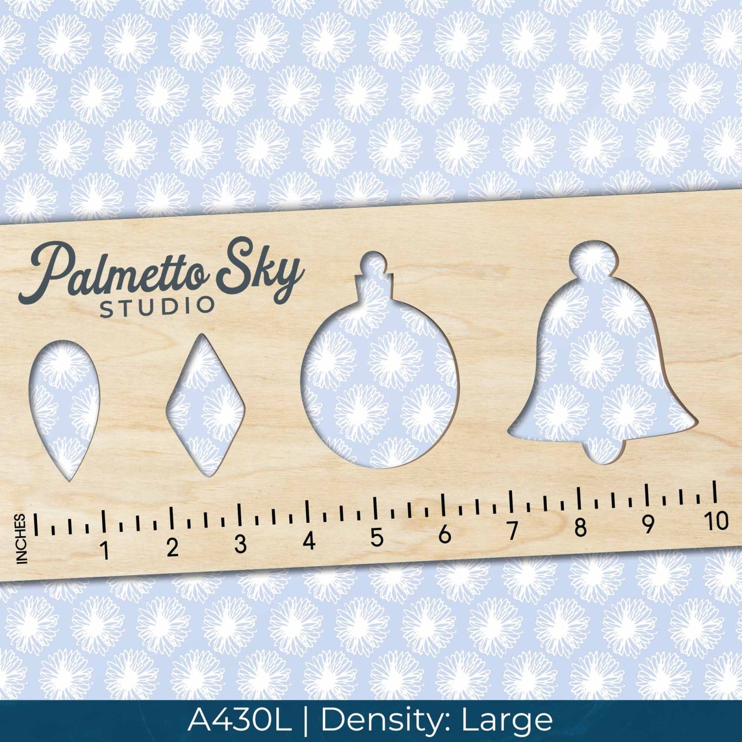 A430 Subtle Light Blue Flowers - Palmetto Sky Studio