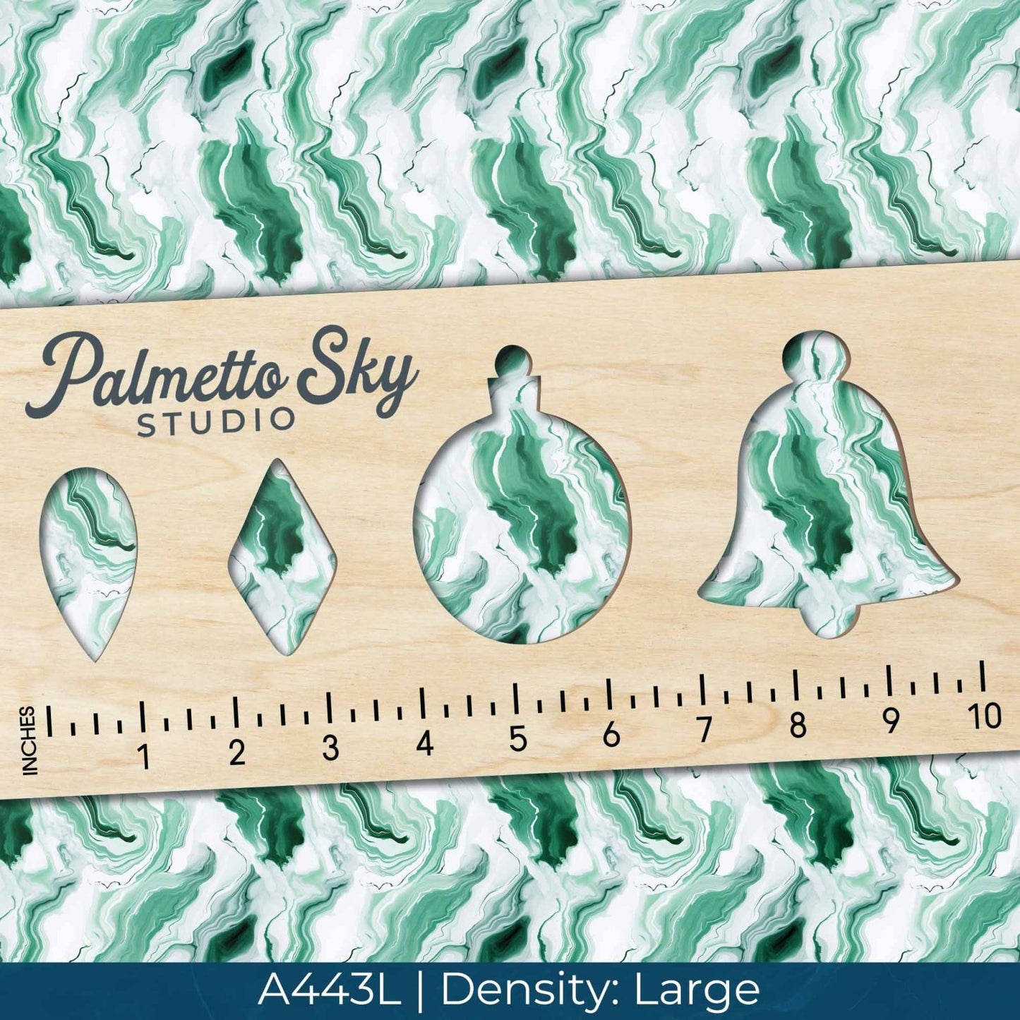 A443 Green & White Marble - Palmetto Sky Studio