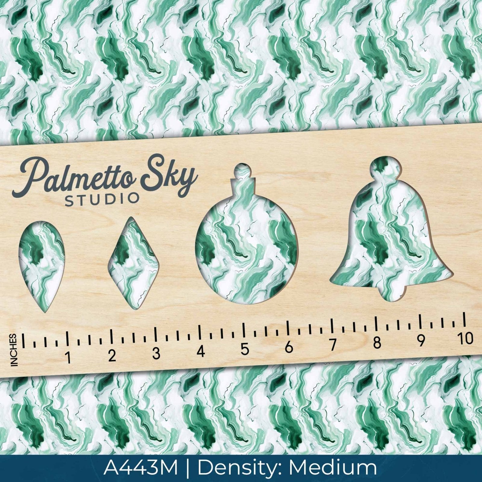 A443 Green & White Marble - Palmetto Sky Studio