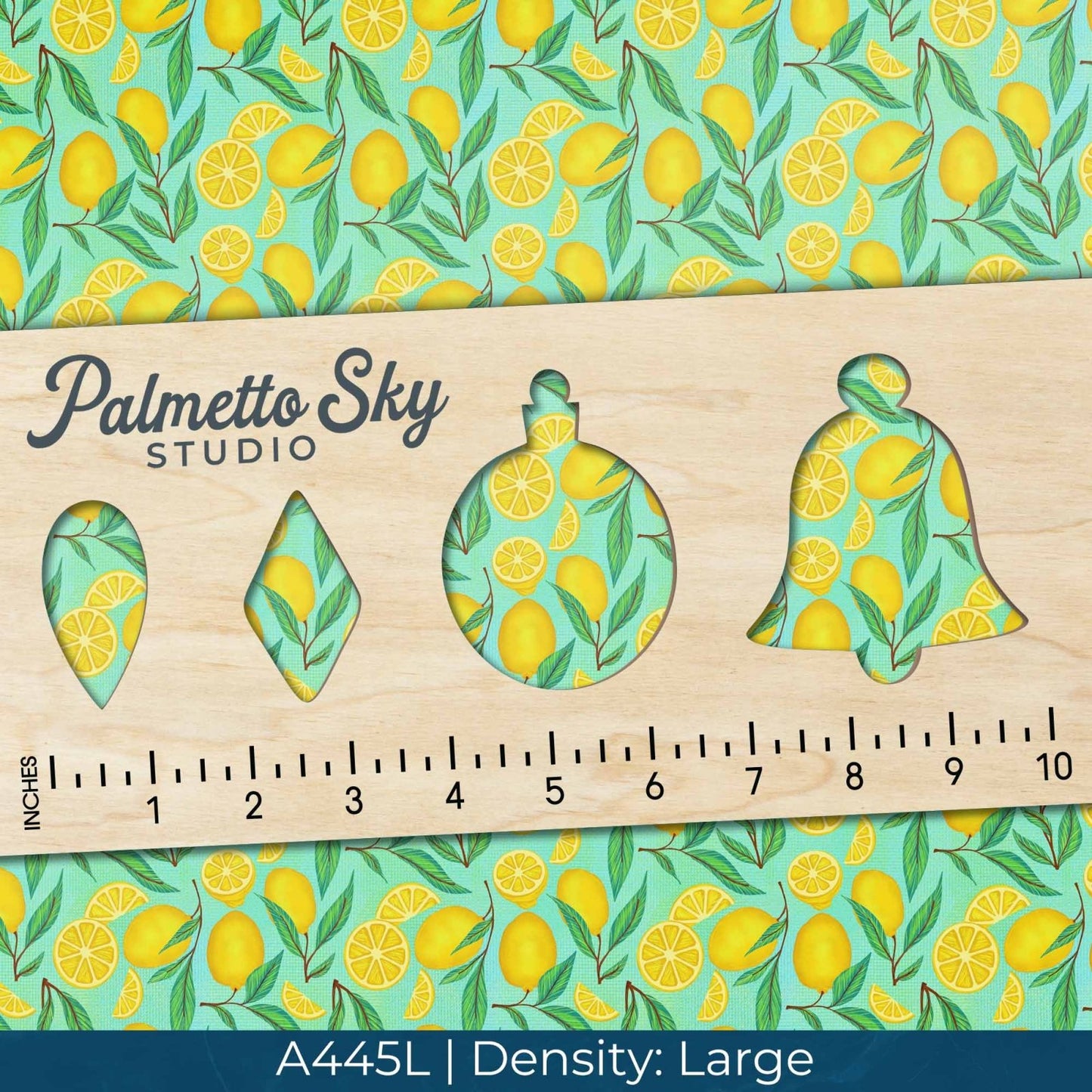 A445 Teal Summer Lemons - Palmetto Sky Studio