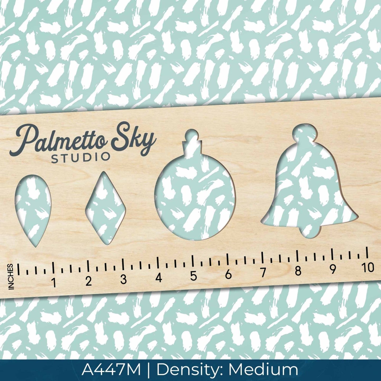 A447 Mint & White Paint Strokes - Palmetto Sky Studio