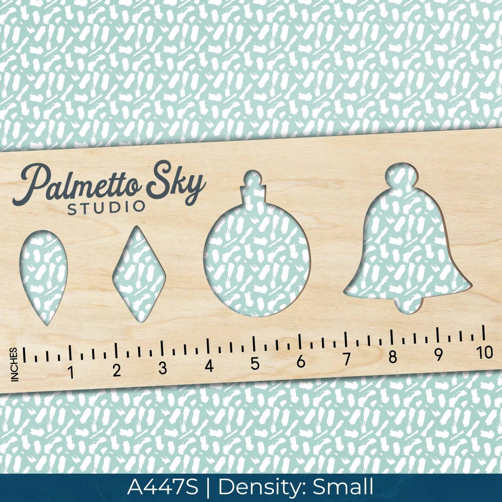 A447 Mint & White Paint Strokes - Palmetto Sky Studio