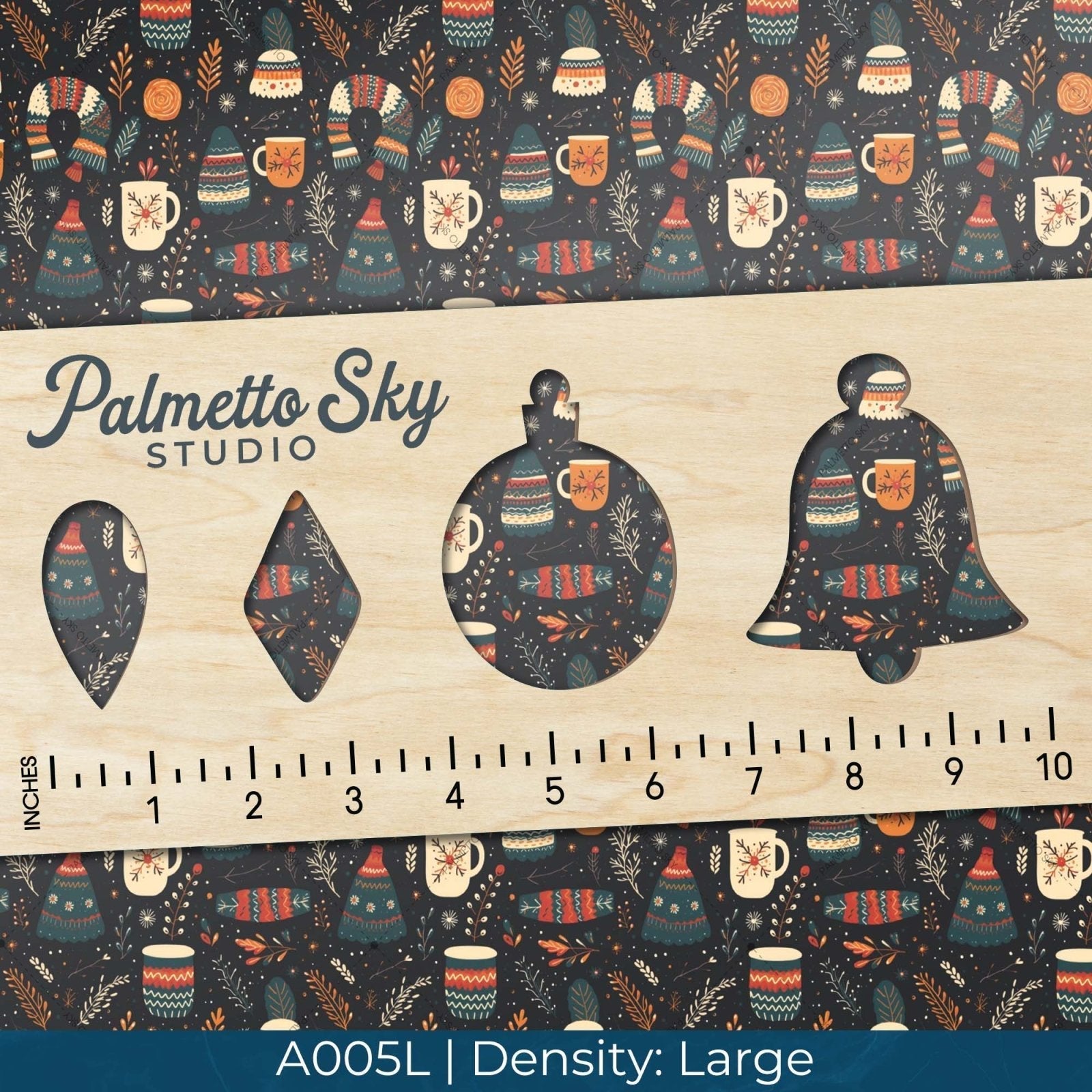 A005 Dark Christmas Pattern - Palmetto Sky Studio