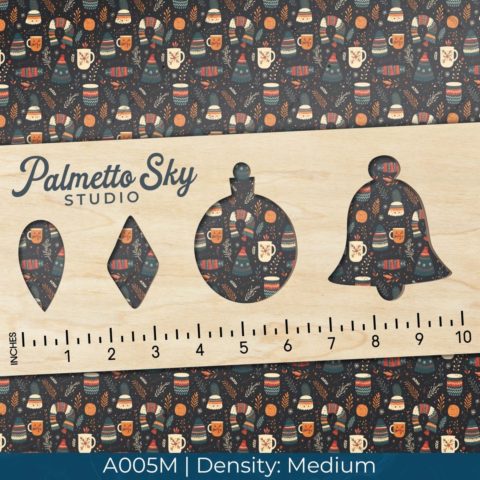 A005 Dark Christmas Pattern - Palmetto Sky Studio