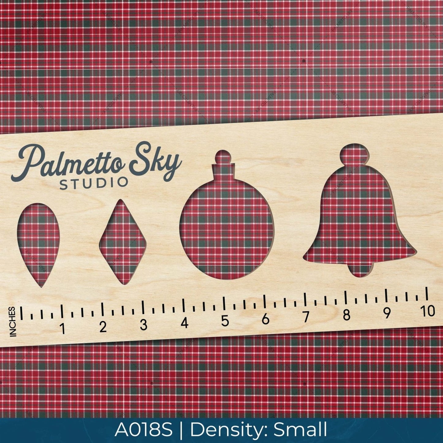 A018 Plaid Red Fabric - Palmetto Sky Studio