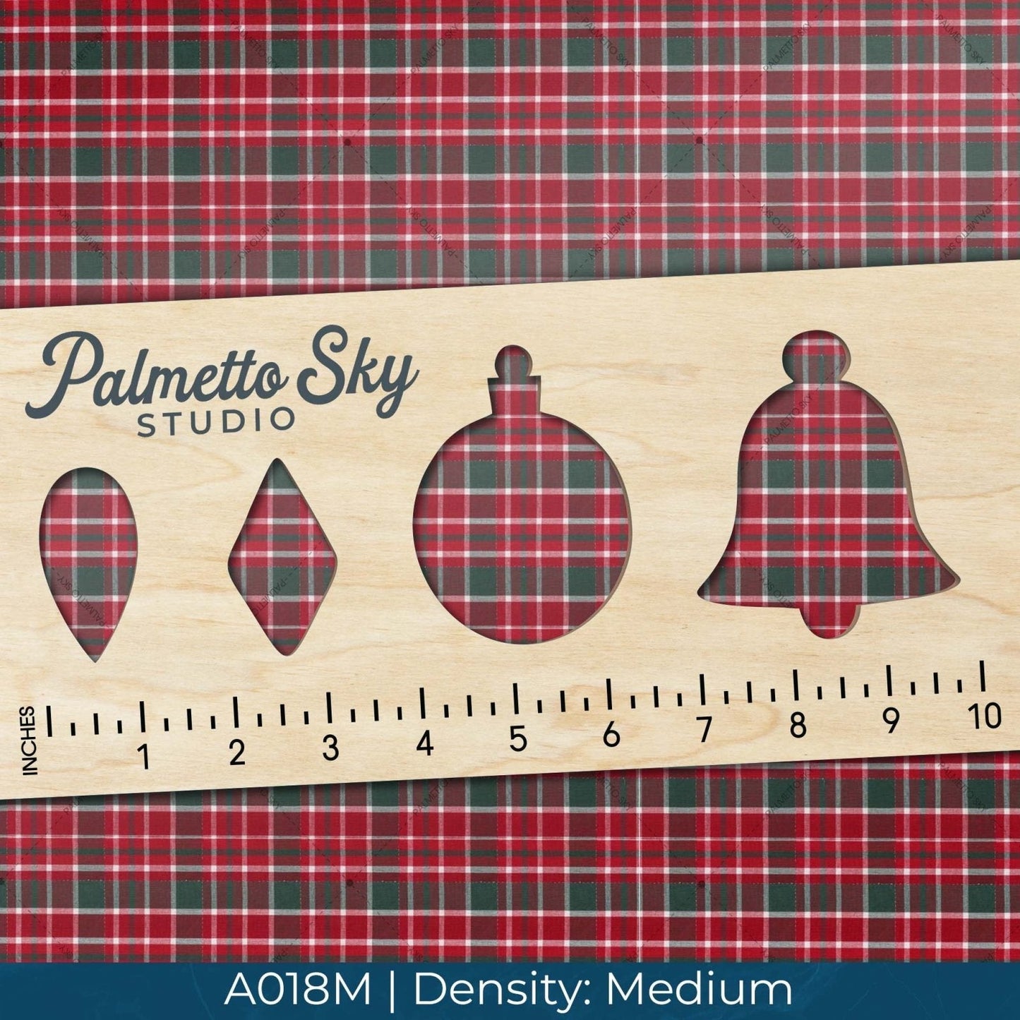 A018 Plaid Red Fabric - Palmetto Sky Studio