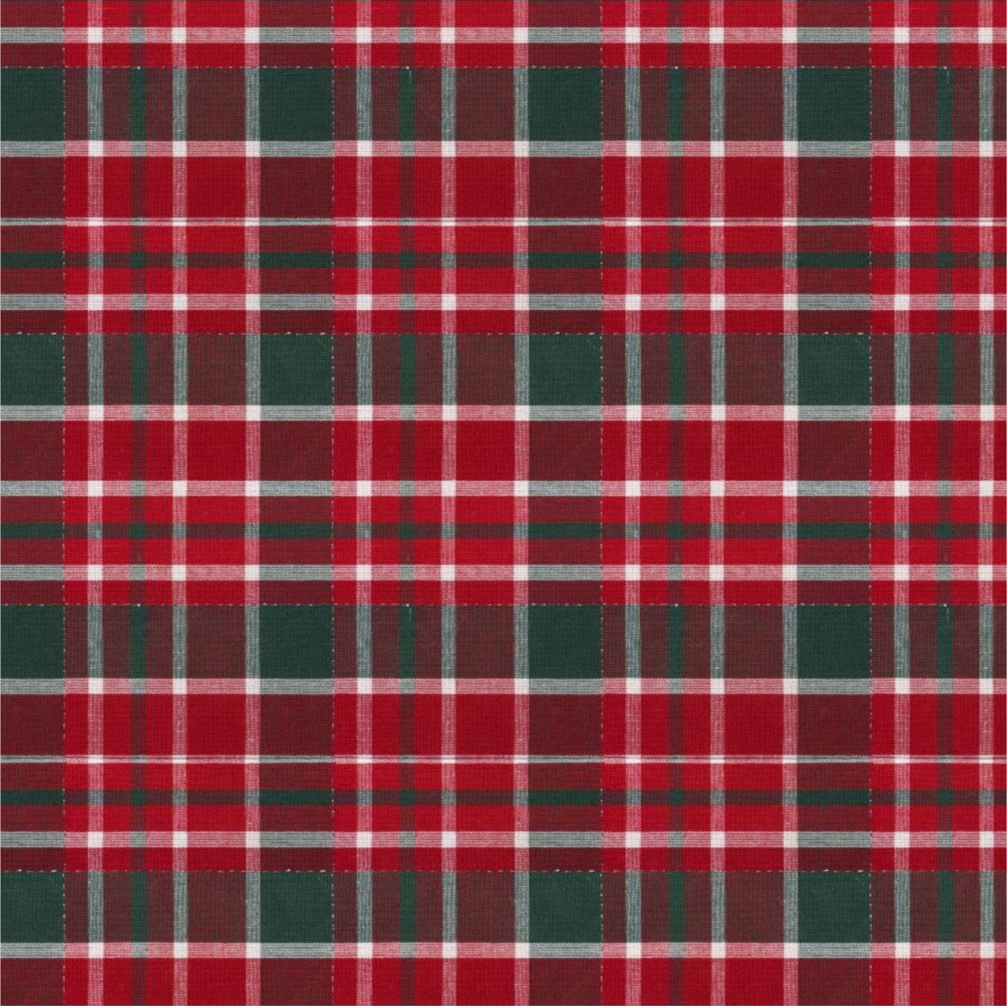 A018 Plaid Red Fabric - Palmetto Sky Studio