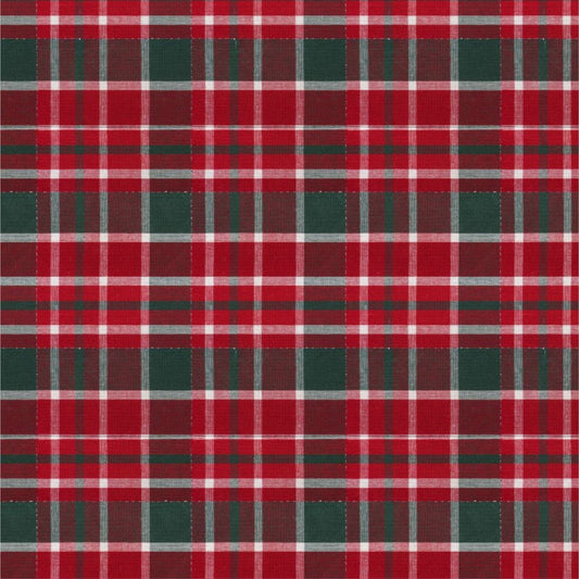 A018 Plaid Red Fabric - Palmetto Sky Studio