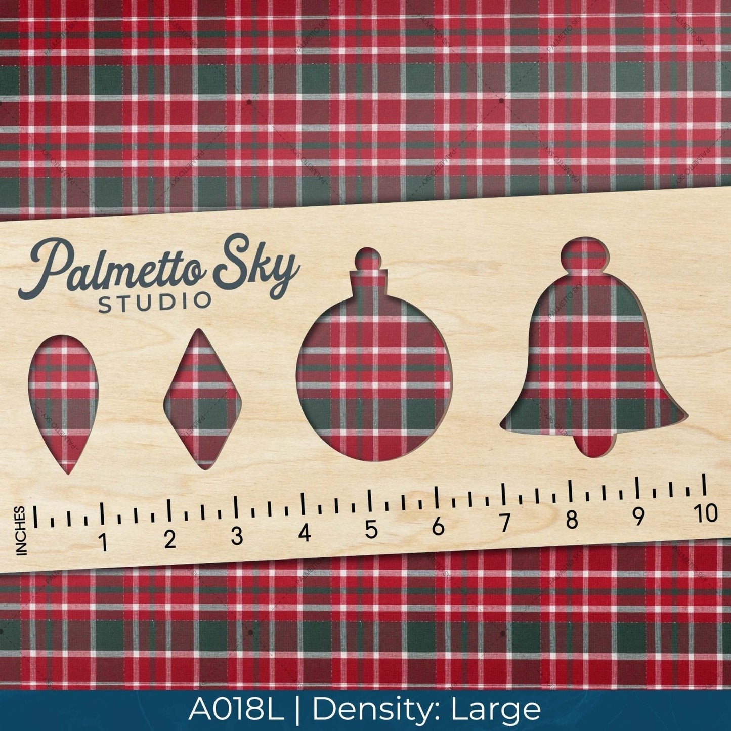 A018 Plaid Red Fabric - Palmetto Sky Studio