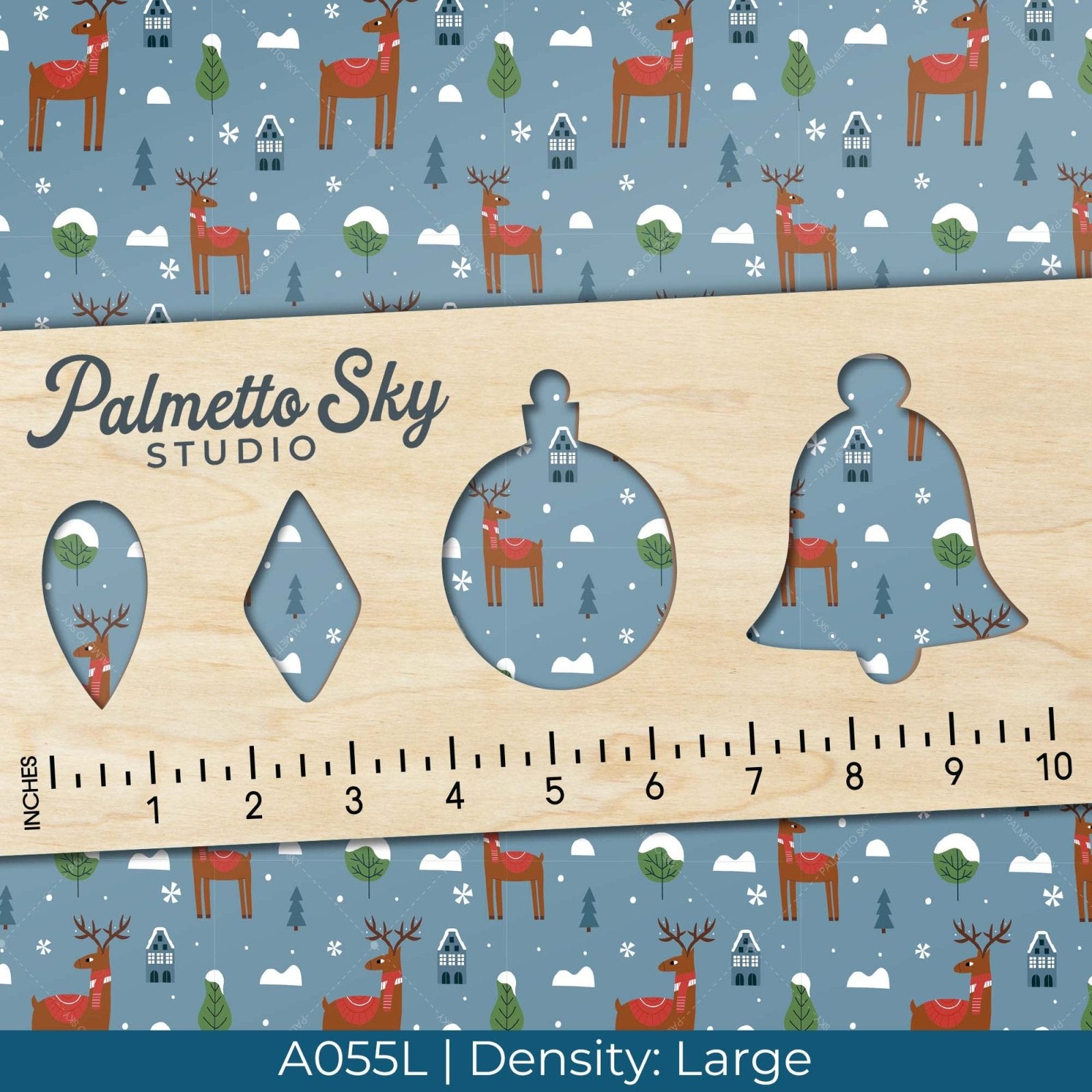 A055 Joyful Reindeer - Palmetto Sky Studio