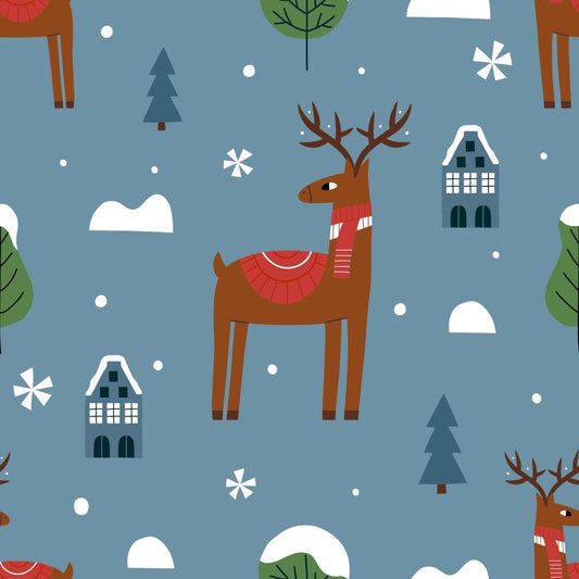 A055 Joyful Reindeer - Palmetto Sky Studio