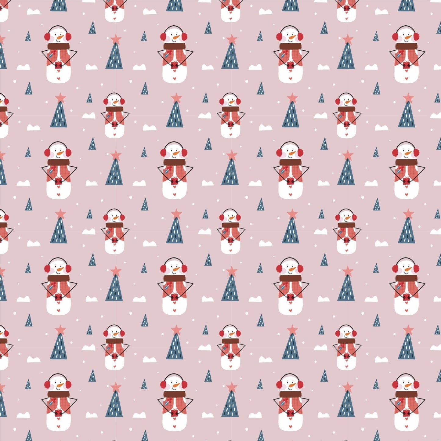 A091 Pink Snowman - Palmetto Sky Studio