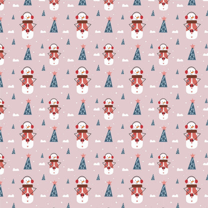 A091 Pink Snowman - Palmetto Sky Studio