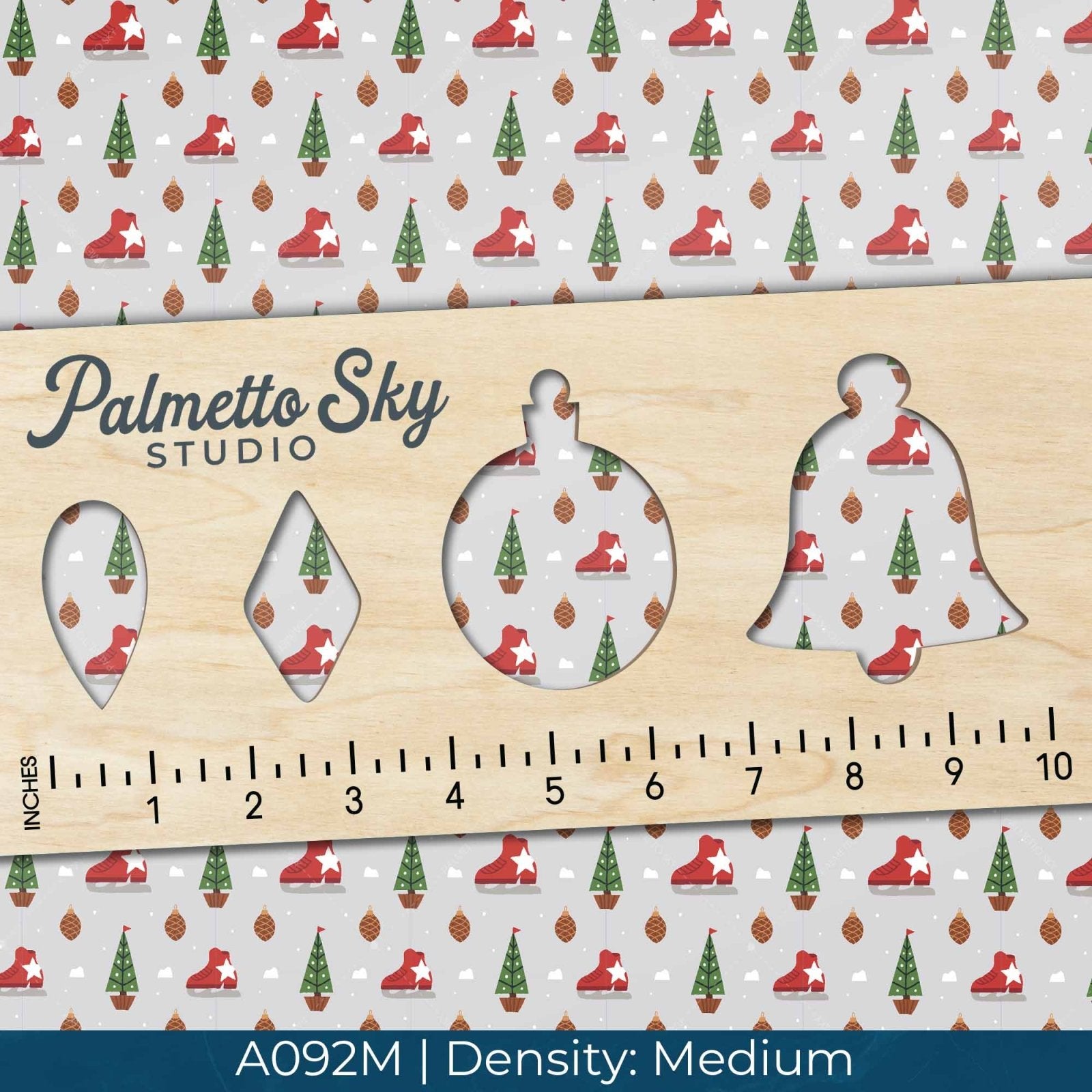 A092 Gray Ice Skate - Palmetto Sky Studio