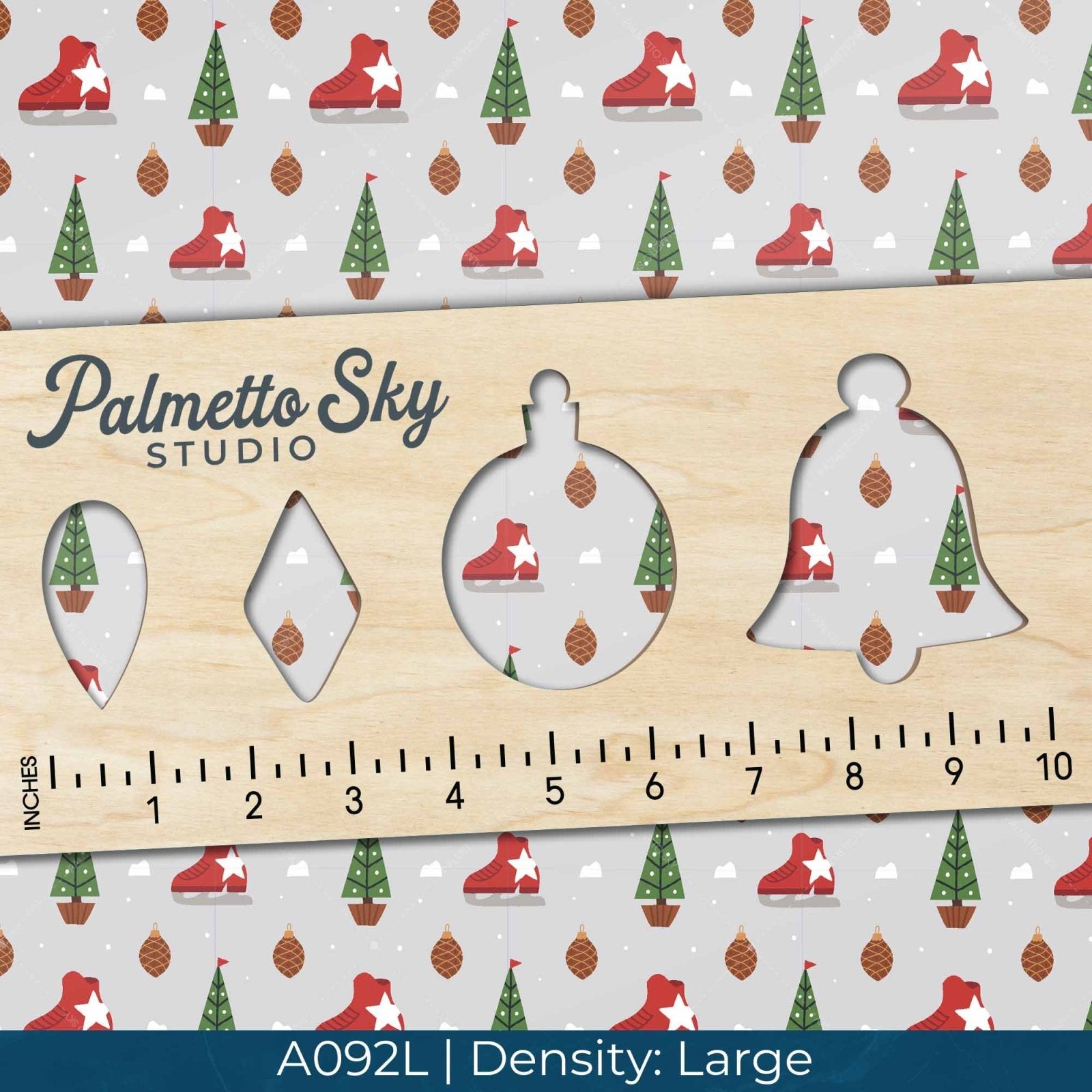 A092 Gray Ice Skate - Palmetto Sky Studio