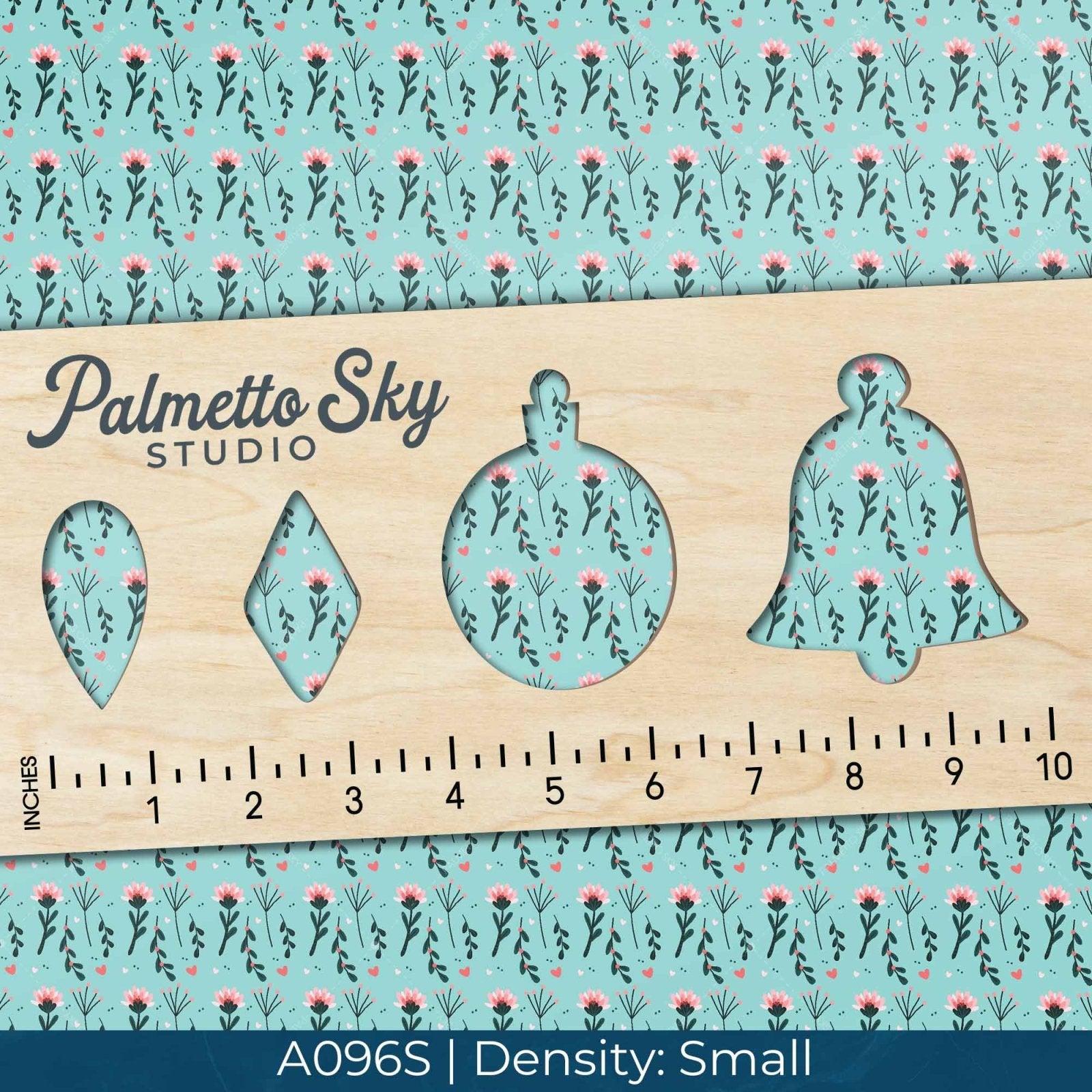 A096 Teal Pink Blossoms - Palmetto Sky Studio