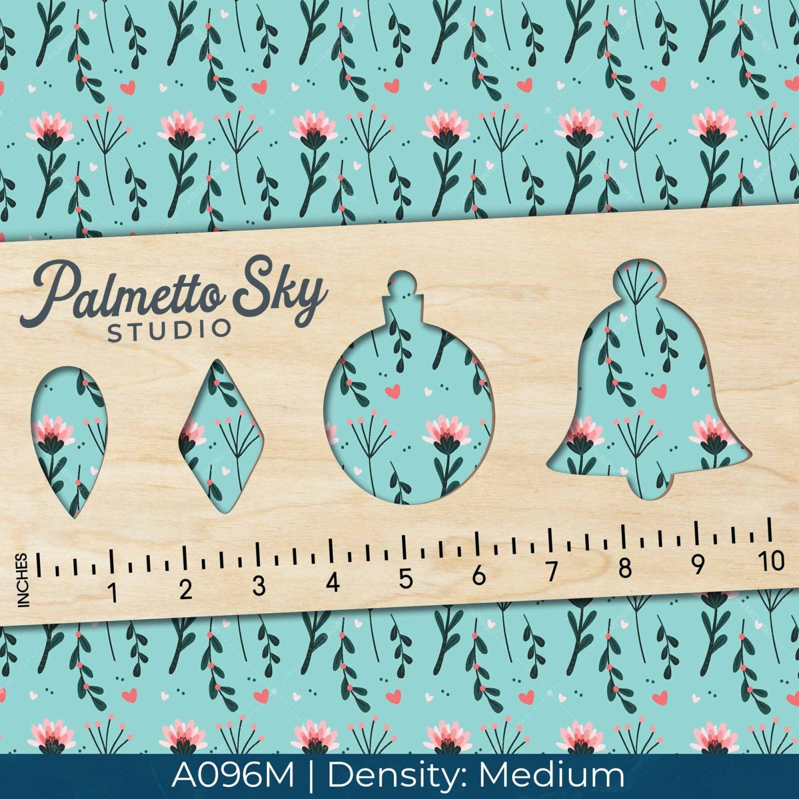 A096 Teal Pink Blossoms - Palmetto Sky Studio