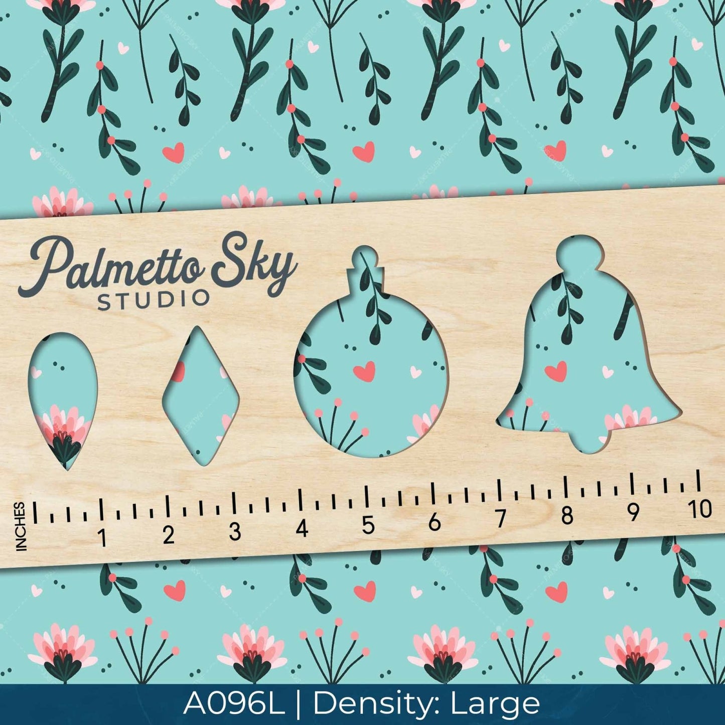 A096 Teal Pink Blossoms - Palmetto Sky Studio