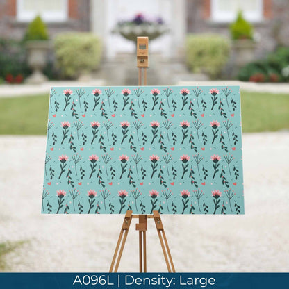 A096 Teal Pink Blossoms - Palmetto Sky Studio