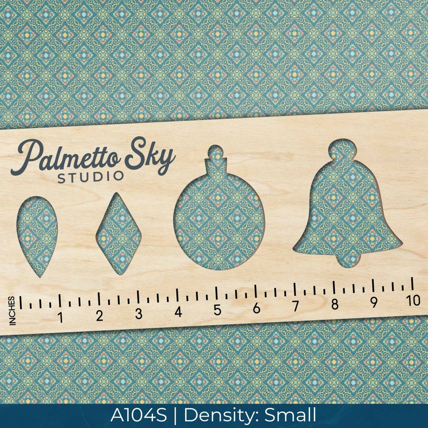 A104 Teal Ornate Tiles - Palmetto Sky Studio