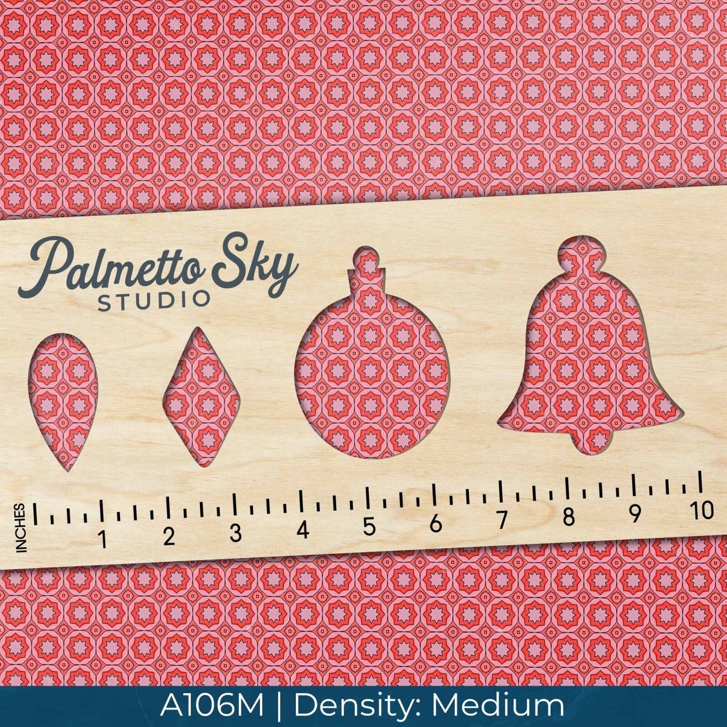 A106 Red Pink Geometric - Palmetto Sky Studio