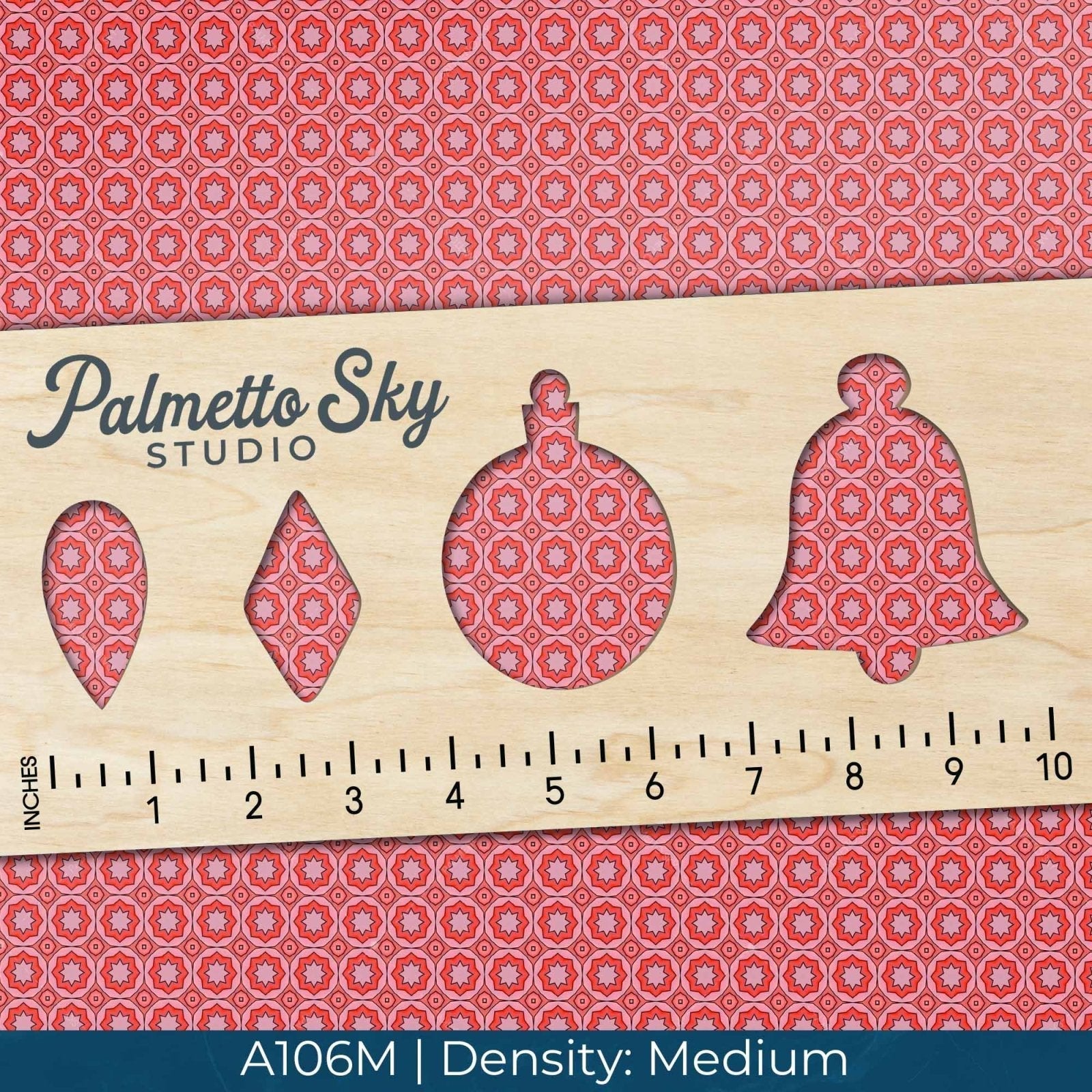 A106 Red Pink Geometric - Palmetto Sky Studio