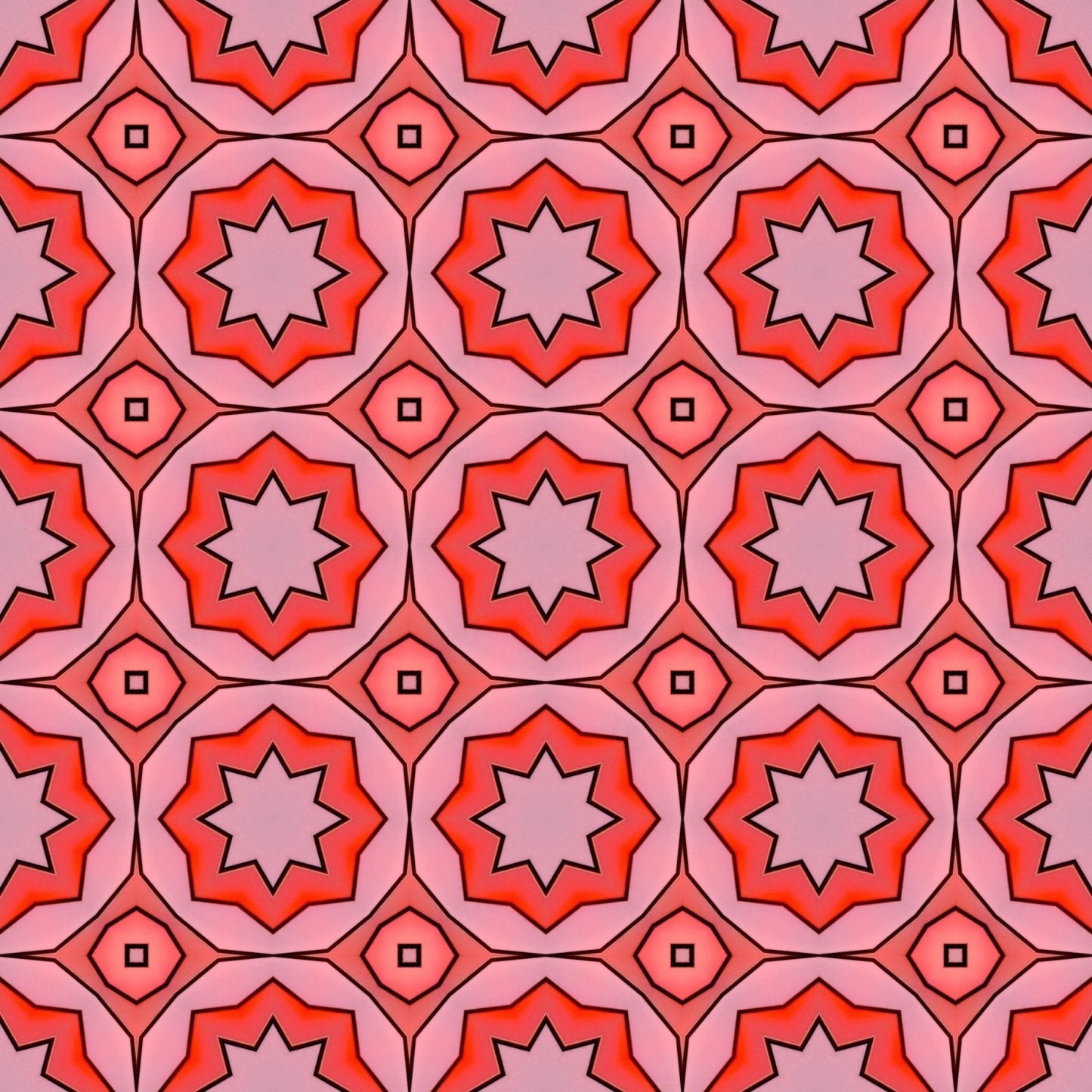 A106 Red Pink Geometric - Palmetto Sky Studio