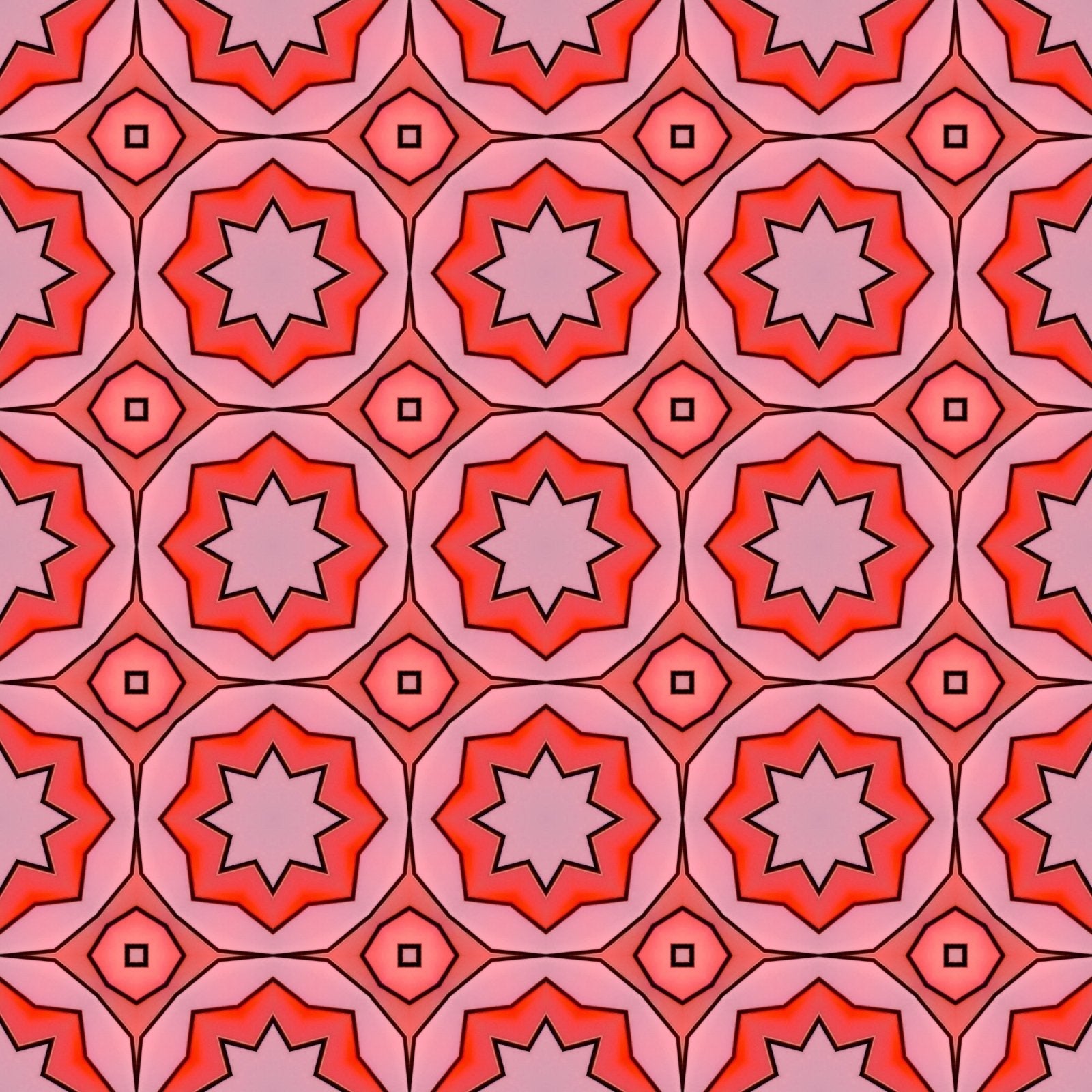 A106 Red Pink Geometric - Palmetto Sky Studio
