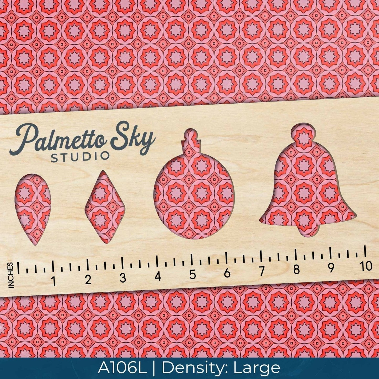 A106 Red Pink Geometric - Palmetto Sky Studio
