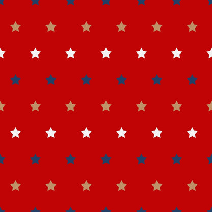 A111 Red Patriotic Stars - Palmetto Sky Studio