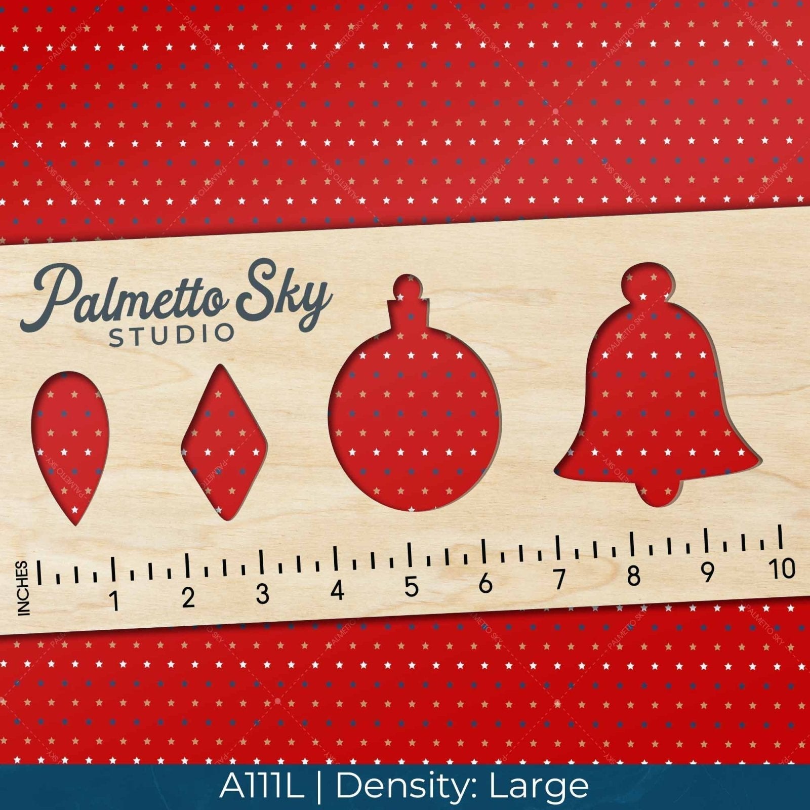 A111 Red Patriotic Stars - Palmetto Sky Studio