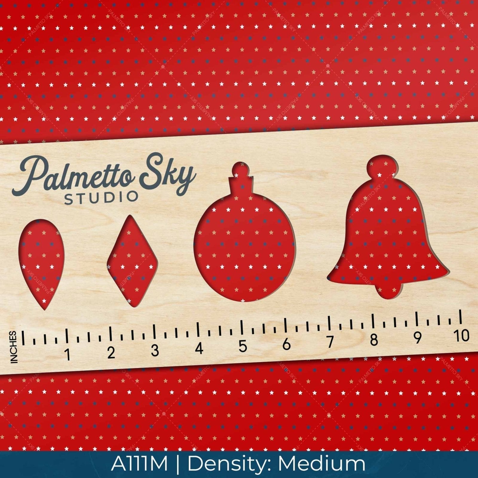 A111 Red Patriotic Stars - Palmetto Sky Studio