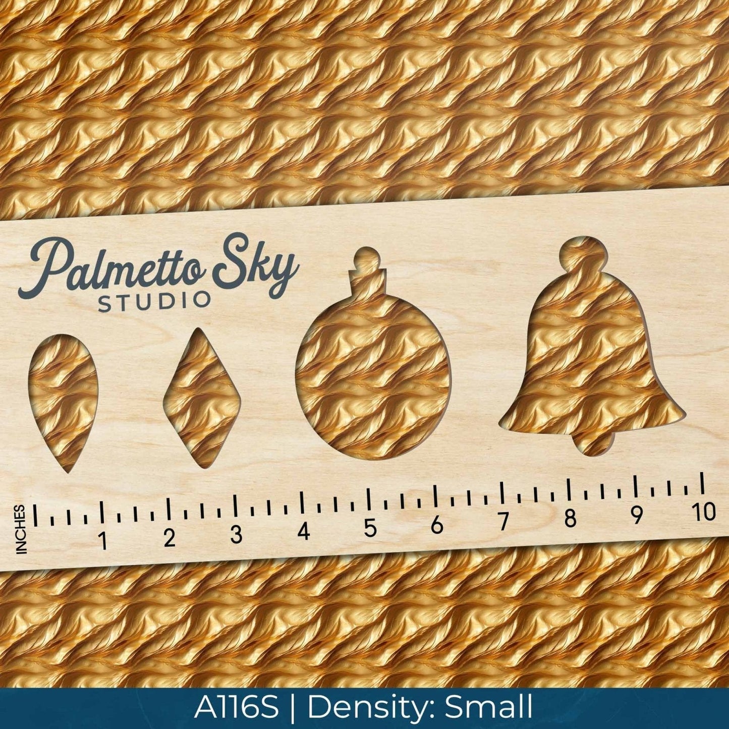 A116 Metallic Gold Ripples - Palmetto Sky Studio