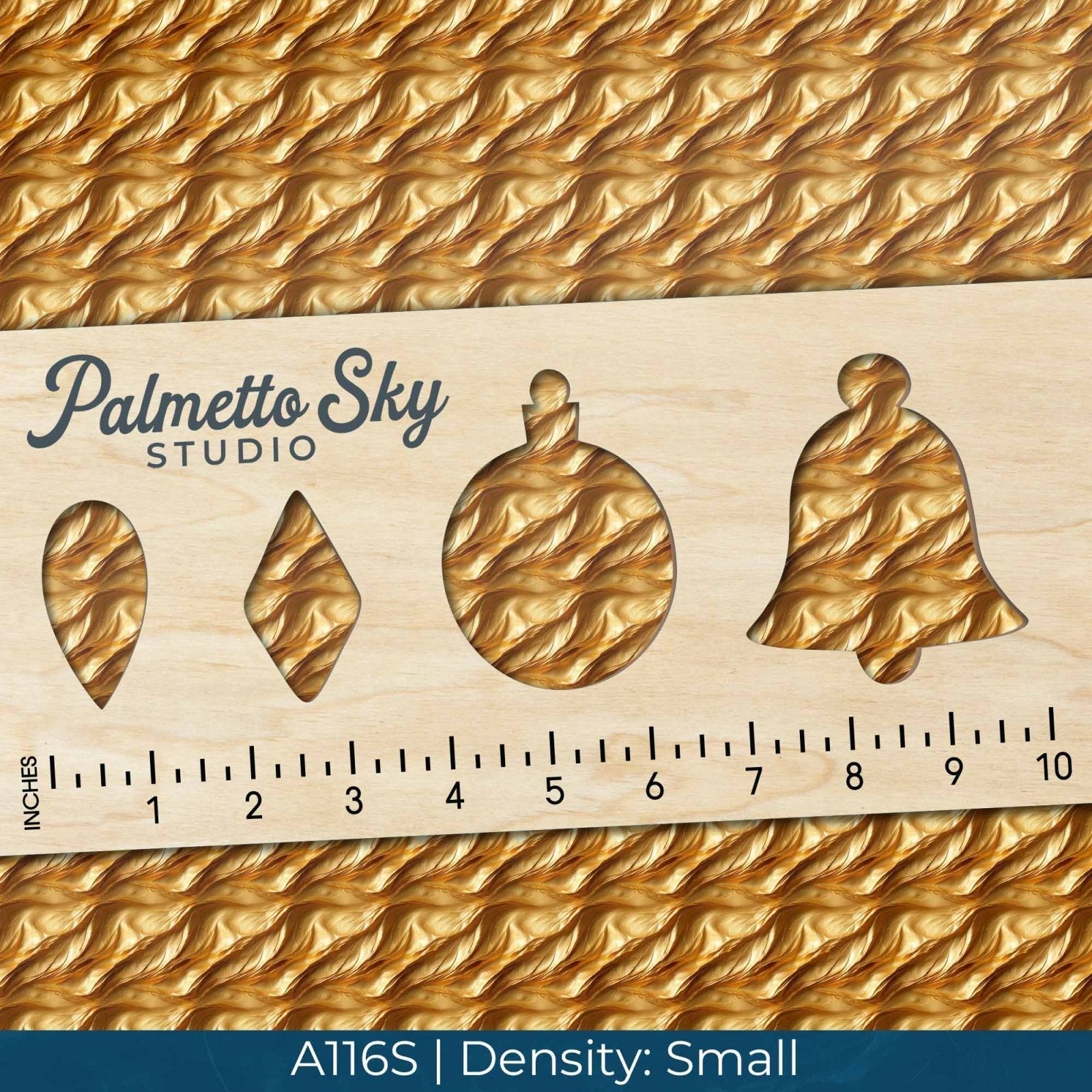 A116 Metallic Gold Ripples - Palmetto Sky Studio