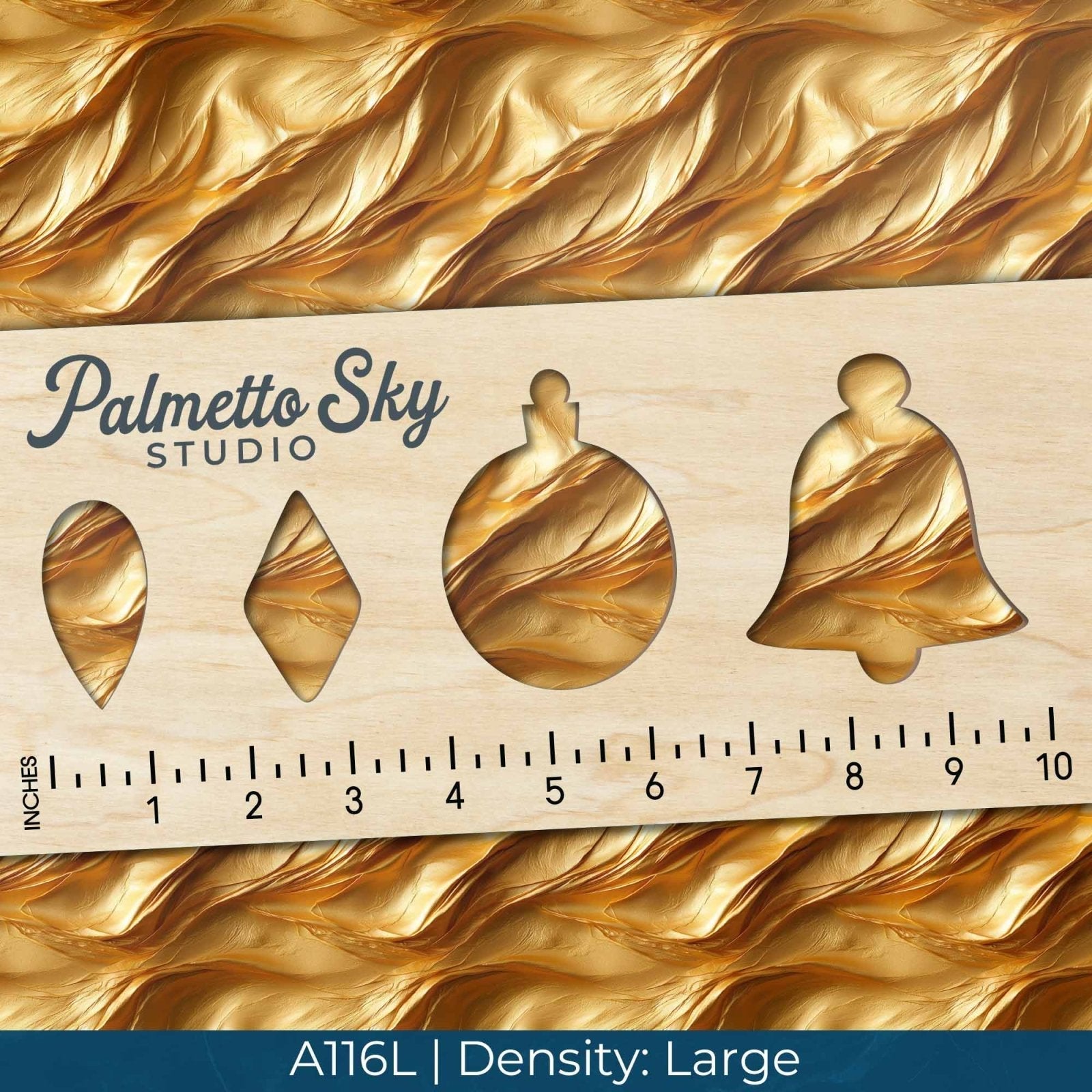 A116 Metallic Gold Ripples - Palmetto Sky Studio