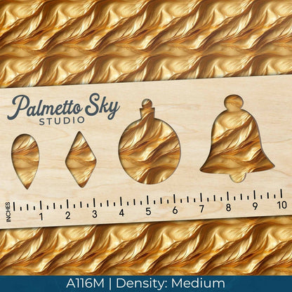 A116 Metallic Gold Ripples - Palmetto Sky Studio