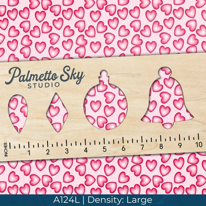 A124 Pink Cartoon Hearts - Palmetto Sky Studio