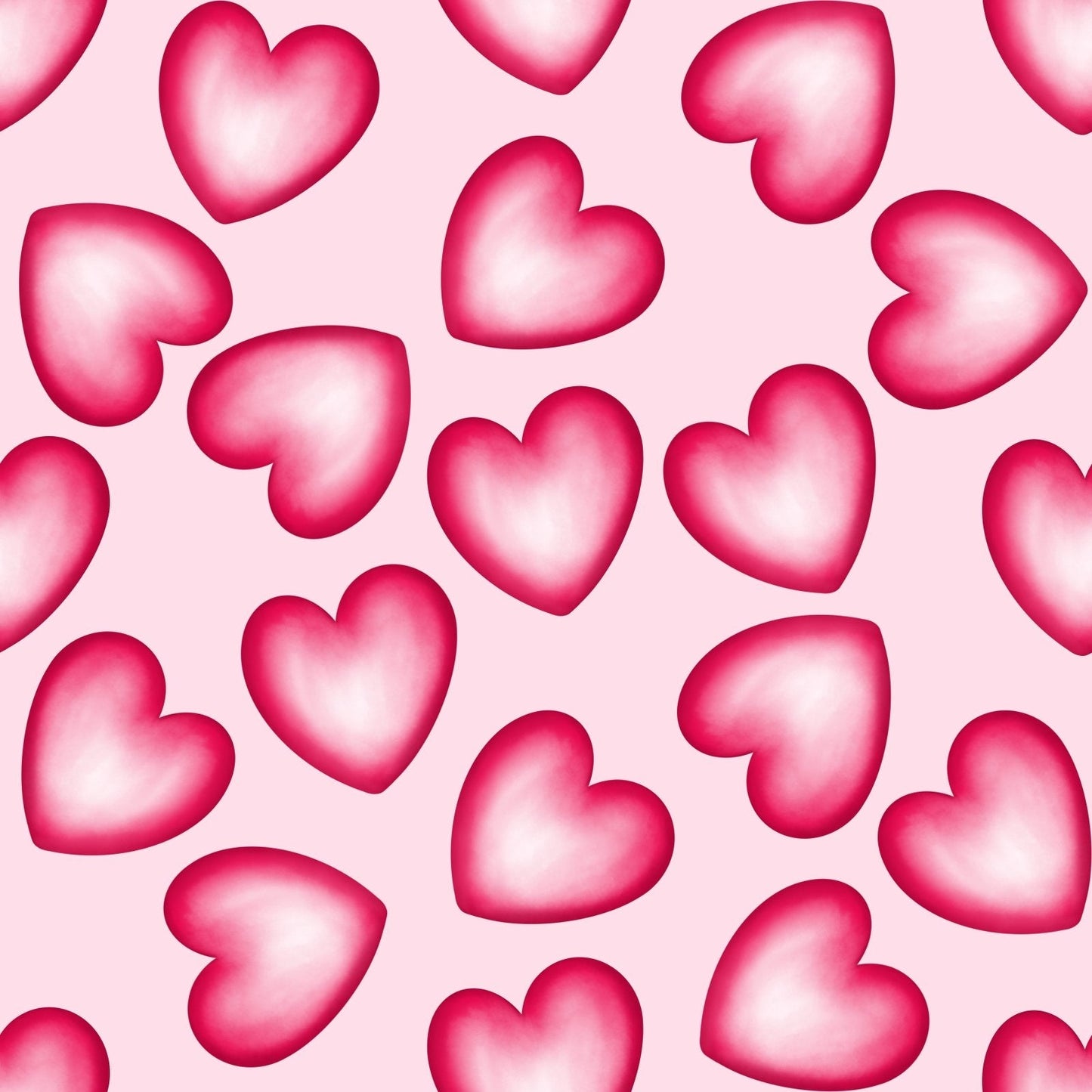 A124 Pink Cartoon Hearts - Palmetto Sky Studio