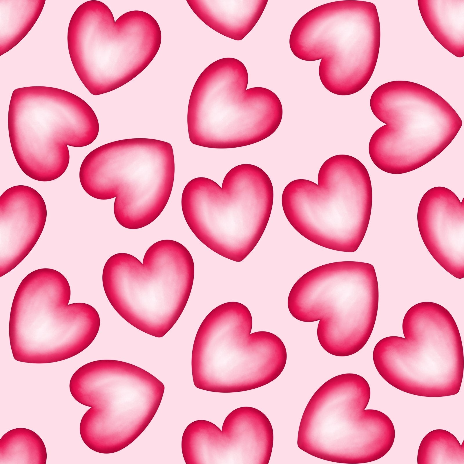 A124 Pink Cartoon Hearts - Palmetto Sky Studio