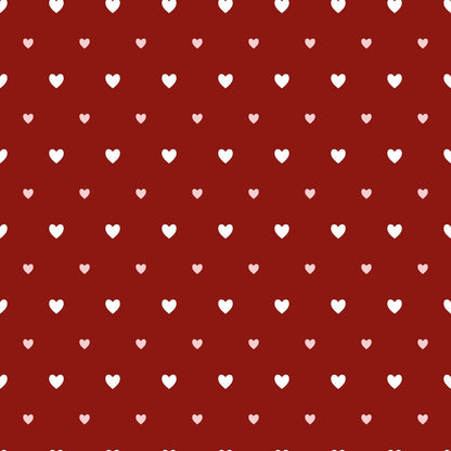 A131 Red Dainty Hearts - Palmetto Sky Studio