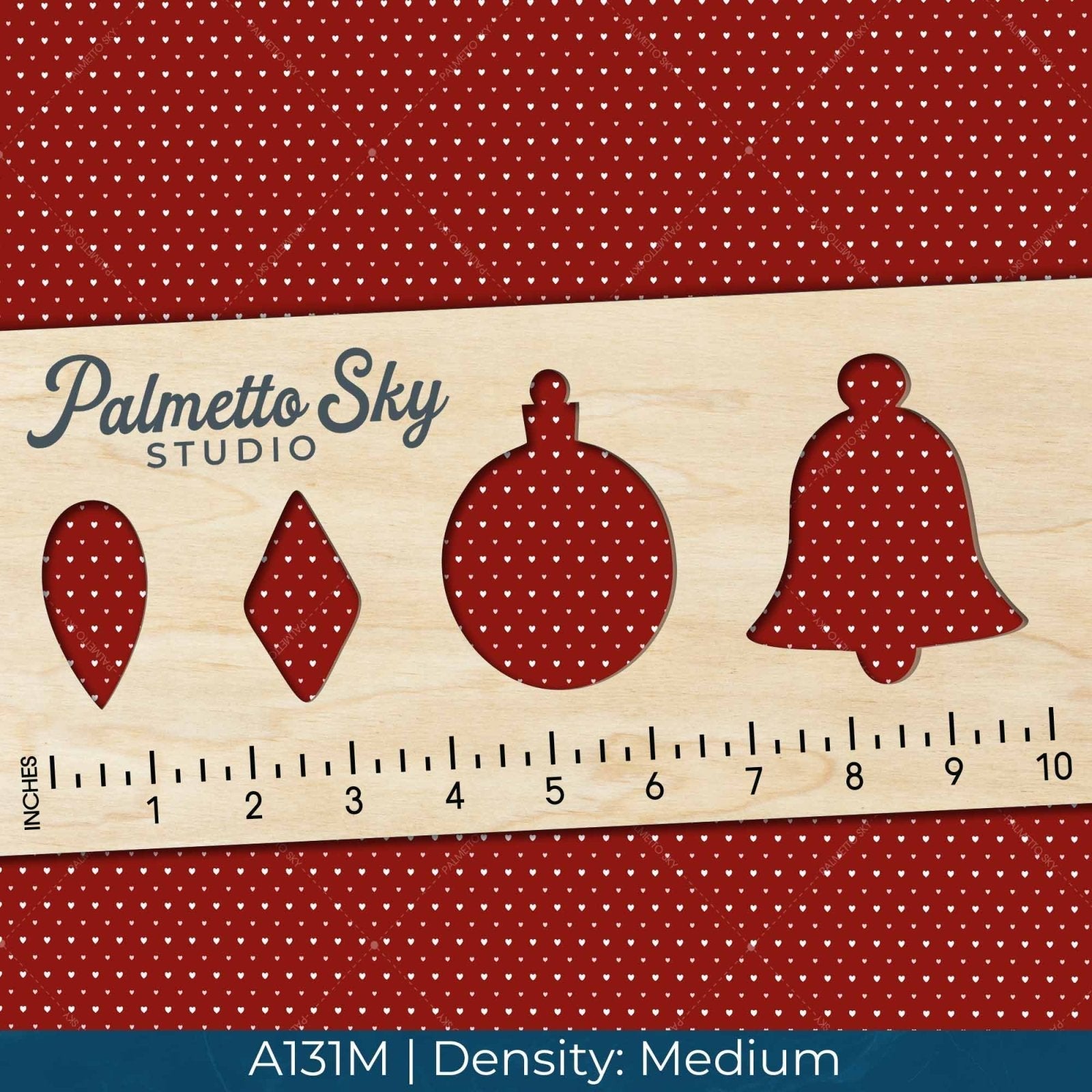 A131 Red Dainty Hearts - Palmetto Sky Studio